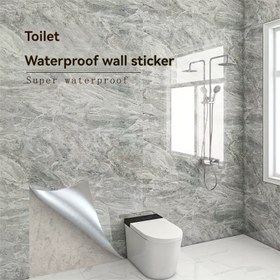 Resim 60cm Genişlikte x 10m Uzunluğunda Kendinden Yapışkanlı Mermer Etkili Duvar Kağıdı - Su Geçirmez, Yağ ve Isıya Dayanıklı, Mutfak Dolapları, Ocaklar, Arka Duvar Kağıdı için Kolay Soyma ve Yapıştırma Kurulumu - Dayanıklı Vinil Duvar Koruma, Mutfak Duvar Kağıdı, Ocak Etek, Dokulu Bitiş, Isıya Dayanıklı Malzeme 