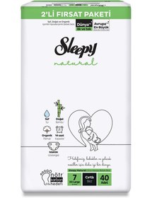 Resim Nessiworld Natural Baby Diaper 2 Pack 7 Size 40 Pieces 