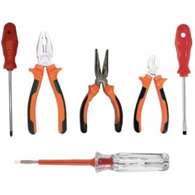 Resim Genel Markalar El Aleti Seti Pense Yankeski Kargaburun Düz Yıldız Tornavida + Kontrol Kalemi Hediyeli 