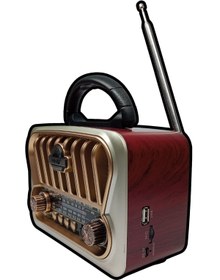 Resim MN6 Ns-09 Nostaljik Radyo/tws Destekli/nostaljik Ahşap Radyo,18650 Li-pil,nostalji Radyo 