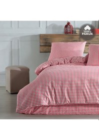 Resim Coté Blanc Mini Karem Pembe %100 Pamuk Tek Kişilik Nevresim Takım 