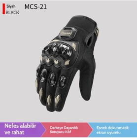 Resim Snapbuy Motosiklet Eldiveni, Darbeye Dayanıklı, Dokunmatik, Dört Mevsim Siyah 