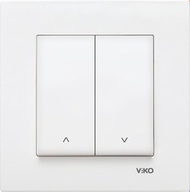 Resim Viko Karre Beyaz Jaluzi Kumanda Anahtarı İki Düğmeli Çerçeveli 