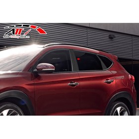 Resim ARD Pazarlama Hyundai Tucson 2015-2017 Karbon Kapı Direği Kaplaması Cam Direği Şık Görünüm 8 Parça 