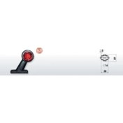 Resim Ahmet Otomotiv Ultra Mini Düz Takoz 12 Ledli Boynuz TAKIM(SAĞ-SOL)2ADET 12V-24V Kırmızı-Beyaz 
