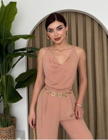 Resim Soonaksesuar Darcy Sırt Dekolteli Tulum Bej 