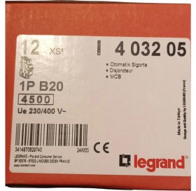 Resim Legrand B Tipi 403205 Xs3 1x20a 4,5ka Otomatik Sigorta 403205 