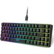 Resim Maiyame Taşınabilir 68 Tuşlu Rgb Oyun Klavyesi, Ergonomik Tasarım, Siyah/beyaz Seçenekli, Usb Bağlantılı 
