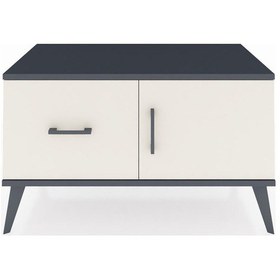 Resim Hyperion Şifonyer Tek Raflı Tek Çekmeceli Tek Kapaklı 88x44x48 Antrasit-aytaşı Aytaşı 