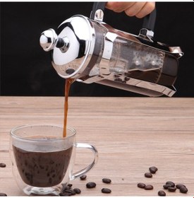 Resim Fransız Basın Kahve/çay Bira Cezve Kahve Makinesi Su Isıtıcısı 1000ml Paslanmaz Çelik Cam Kahve Drinkware 