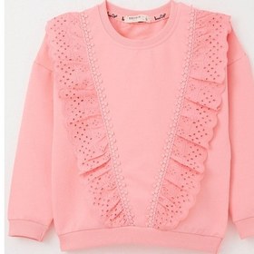 Resim Breeze Kız Çocuk Sweatshirt Güpürlü 1.5-5 Yaş, Pembe Pembe 