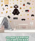 Resim Bee Games Gamer Oyuncu Odası Dekoratif Duvar Sticker Gaming Aksesuar Gamer Oyun Konsolu Duvar Sticker 