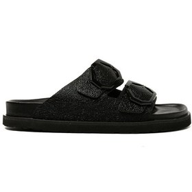 Resim Terlik Kadın Diğer Galıa G106283 Genuins Vegan Black Siyah 