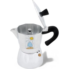 Resim Feyza Design Alüminyum Moka Pot 240 Ml, Desenli, Gümüş Espresso Kahve Makinesi 