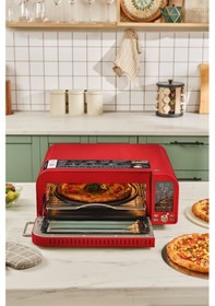Resim Karaca Vintage Craft 2000 W Pizza Makinesi Ve Airfryer 