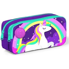 Resim Coral High Kids İki Bölmeli Unicorn Desenli Kalemlik - Kız 