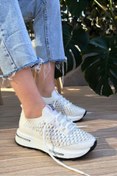 Resim Zerenyus İNCİ Bağcıksız Triko Taş Detaylı Kadın Sneaker 