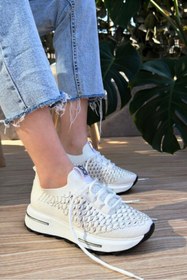 Resim Zerenyus İNCİ Bağcıksız Triko Taş Detaylı Kadın Sneaker 