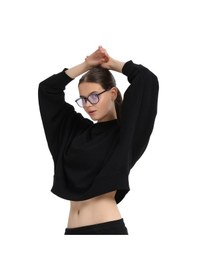 Resim Sportive Fowler Kadın Siyah Günlük Stil Sweatshirt 25kk1038-syh 1776122 SiYAH 