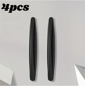 Resim Meridiangoods 4lü Paket Siyah Tampon Koruyucu Çizilmeye Dayanıklı Kolay Montaj Tüm Araçlar 