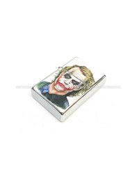Resim Joker Gümüş Renk Kapaklı Benzinli Çakmak 