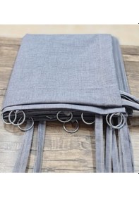 Resim Ceylan Home Balkon Perdesi Bağcıklı Halkalı Ölçü Seçenekli Düz Gri Gri 