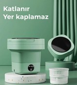 Resim CMT Katlanır Mini Çamaşır Makinesi Yeşil 6 Litre 