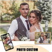 Resim Özel 5D DIY Büyük Çerçevesiz Elmas Boyama Kiti - Aile Fotoğrafları, Çift Portreleri ve Yuvarlak Akrilik Elmaslarla Mosaic Kişiselleştirme için Kendi Fotoğrafınızı Kullanın, Ev Duvar Dekoru ve Benzersiz Hediyeler için Mükemmel, Kendi Elmas Sanatı Boyama Kiti 