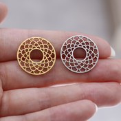 Resim 3 adet CHENGXUN Paslanmaz Çelik Geometrik Bağlayıcılar - DIY Takı Yapımı için Şık Yuvarlak Şanslar, Kadınlar için İdeal Kulaklıklar ve Kolyeler, Şans Oluşturma | Şık Bağlantı | Dayanıklı Yapı 