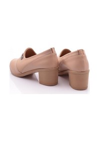 Resim Dgn 23032 Kadin Kurdela Desenli Topuklu Ayakkabi 23032-2537-R0152 Bej 