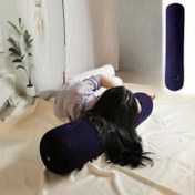 Resim 1/2 adet şişme yastık, çiftler için yatak yastığı, günlük kullanım şişme silindirik yastık, baş, boyun ve bacak desteği için uygun, uyku destekleyici 