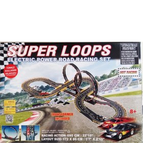 Resim Super Loops Elektrikli Büyük Yarış Pisti 