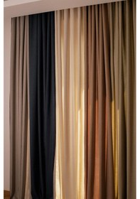 Resim Olea 140x270 Cm 2 Adet Fon Perde Gri 