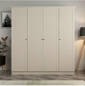 Resim Kale 4 Kapaklı 2ç Taçlı Dolap Kumtaşı Mebran Panjur Kumtaşı 210cm Kumtaşı 