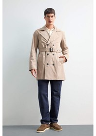 Resim Defacto Slim Fit Dar Kesim Kemerli Düğmeli Trençkot D5528ax25aubn295 Kahve 