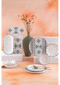 Resim Acar Ethnic 6 Kişilik 27 Parça Yemek Takımı 