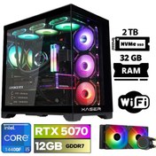 Resim Xaser Lexus X120 I5 14400F 32GB Ddr5 Ram 2tb M.2 Nvme SSD 12GB RTX5070 Sıvı Soğutmalı Oyuncu Bilgisayarı 