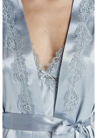 Resim Pierre Cardin 6965 Altılı Saten Gecelik Sabahlık Takımı Mist Mist 