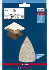 Resim Bosch Expert M480 Ağ Zımpara Seti 100 150 Mm 10'lu - 2608901208 