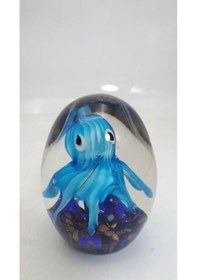 Resim Lamedor Octopus Blue Ink Glass Decor 9x9x11 Cm 