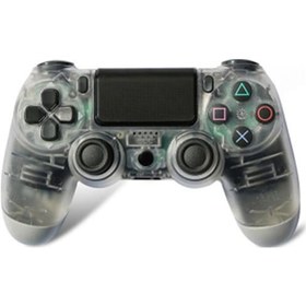 Resim Yifomall Ps4 Ve Pc Uyumlu Kablolu Titreşimli Oyun Kolu - Transparan Beyaz, Dijital Analog Fonksiyonlu, Ergonomik Tasarım, 2.2m Kablo 