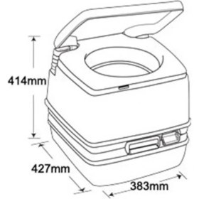 Resim Thetford Porta Potti 165 21LT Atık Tankı, Portatif Tuvalet Yatek Karavan Tekne 