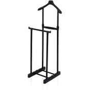 Resim Mynila Çiftli Dilsiz Uşak Elbise Askısı - Siyah 