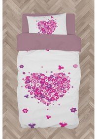 Resim Mekta Home Bebek Ve Çocuk Odası Kalpli Çiçekli Nevresim Takımı 