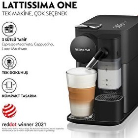 Resim Nespresso F121 One Lattissima Siyah Kapsül Kahve Makinesi 