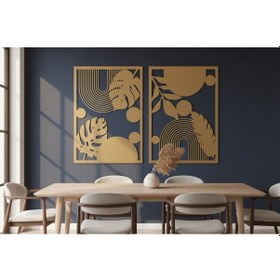 Resim Çiçek Ve Yapraklar Metal Duvar Tablosu 