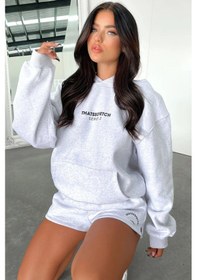 Resim Altamira Kadın Thatssofetch Baskılı Oversize Kapşonlu Sweatshirt 001 