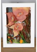 Resim Yapay Çiçek Deposu Dekoratif Çiçekli Çerçeve Tablo 21cmx30cm Kod:127 