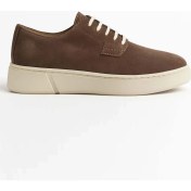 Resim Erkek Vizon Süet Kalın Tabanlı Sneaker Ayakkabı 