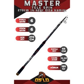 Resim Oslo 3000 270CM 14-42GR Master Tele Rapala Maket Balık Spin Olta Takımı Seti 